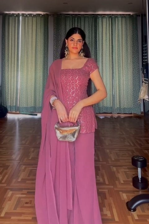 90’S STYLE ICONIC KURTA WITH BELL BOTTOM PLAZZO SET